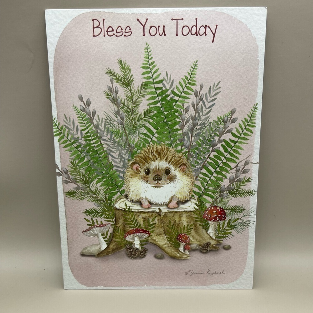Hedgehog Mushroom Birthday Greeting Card, New, For Bundles Only 🍄🦔